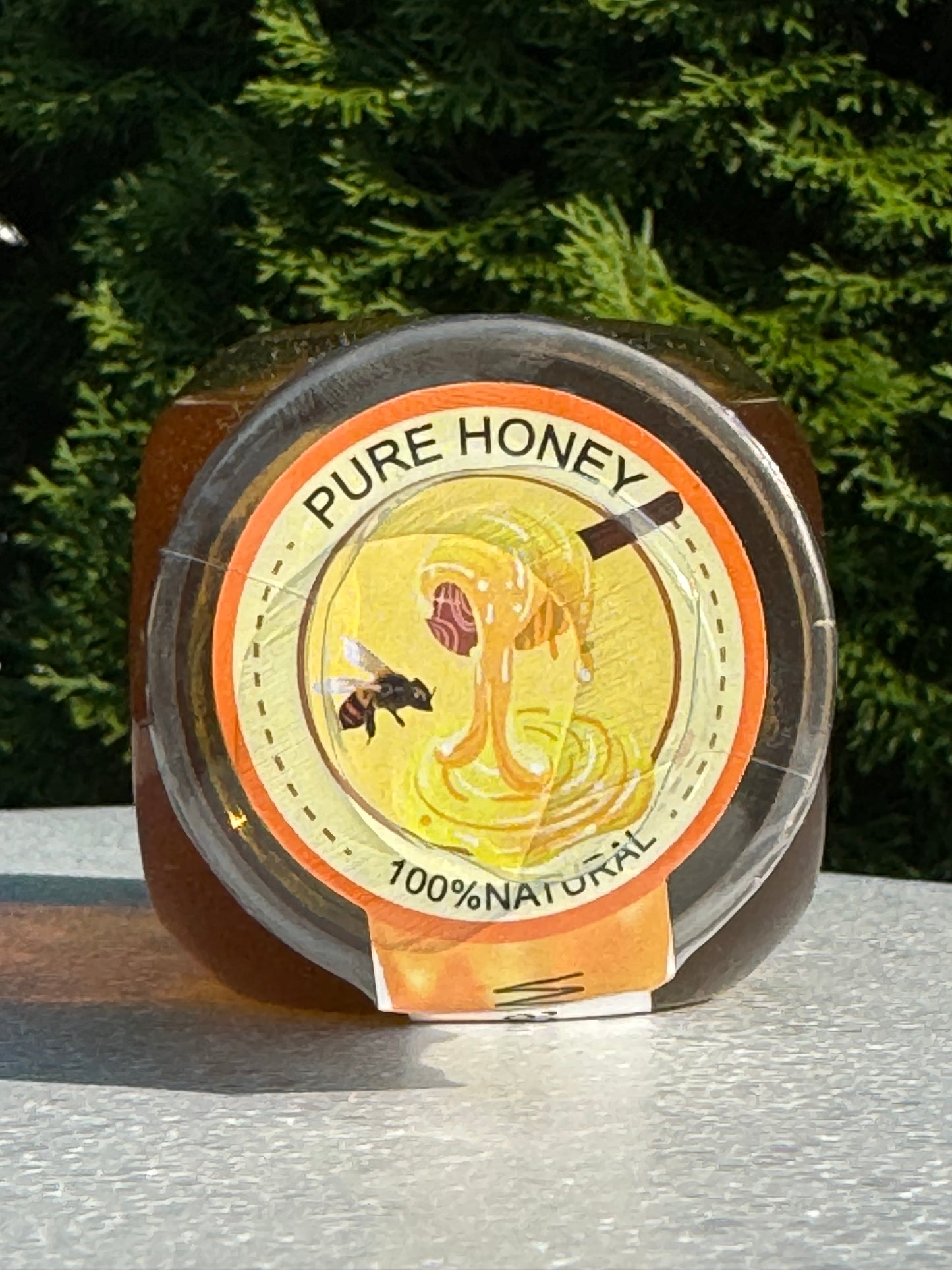 1lb 100% Pure Raw Wildflower Honey Classic Glass Jar. FREE SHIPPING!